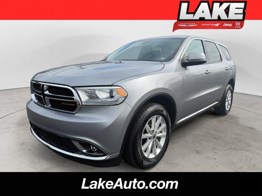 2019 Dodge Durango SXT in Billet Clearcoat — front three-quarter view