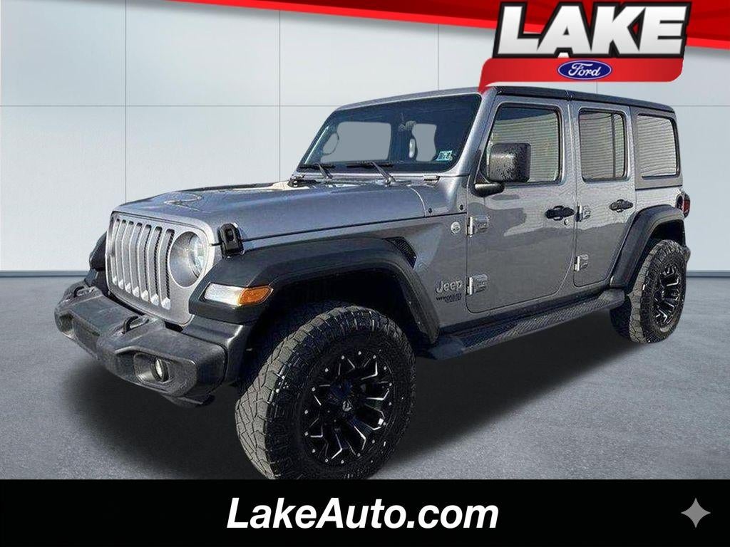 2019 Jeep Wrangler Sport S in Billet Silver Metallic Clearcoat — front three-quarter view