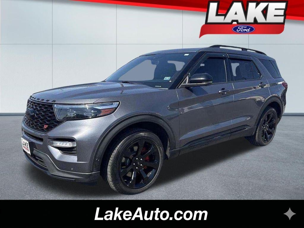 2021 Ford Explorer ST in Carbonized Gray Metallic — front three-quarter view