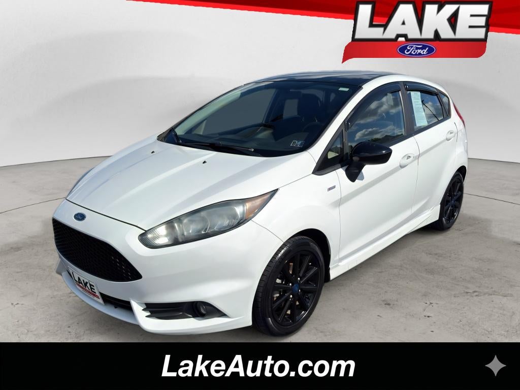 2019 Ford Fiesta ST Line in Oxford White — front three-quarter view