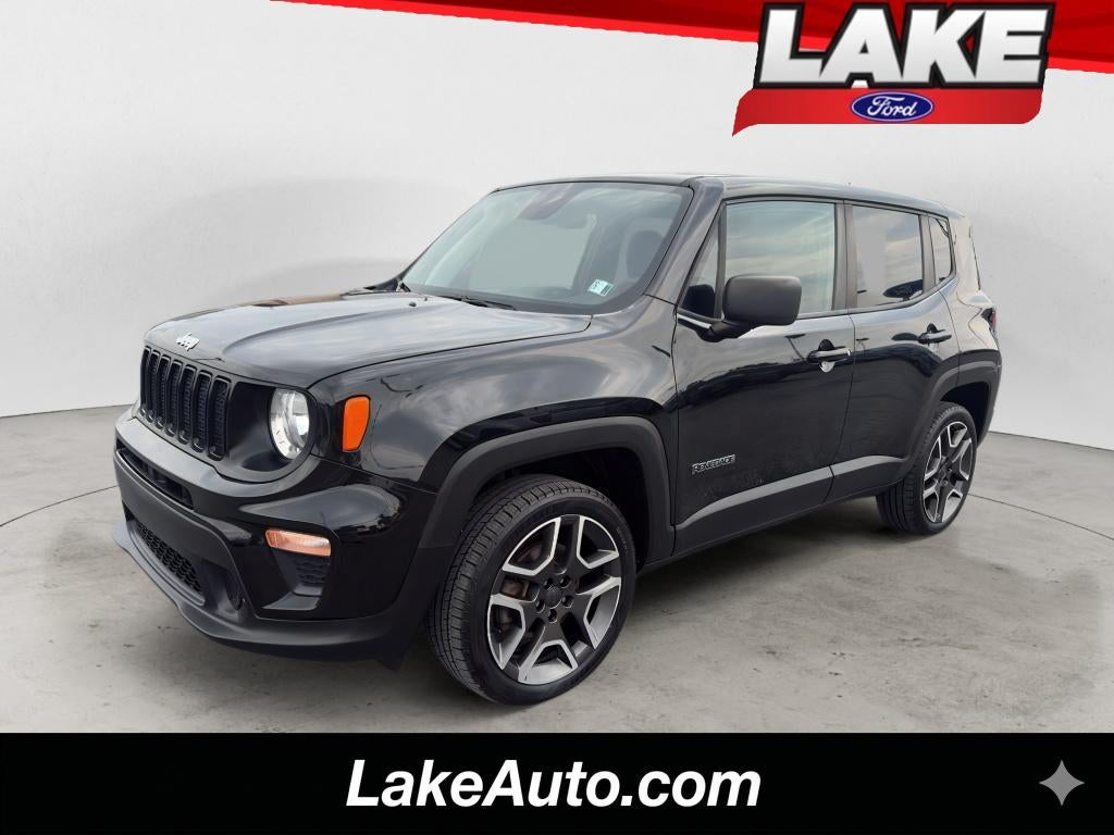 2020 Jeep Renegade Jeepster in Black Clearcoat — front three-quarter view