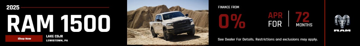 2025 RAM 1500 0% APR for 72 Months